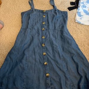 Jean button dress